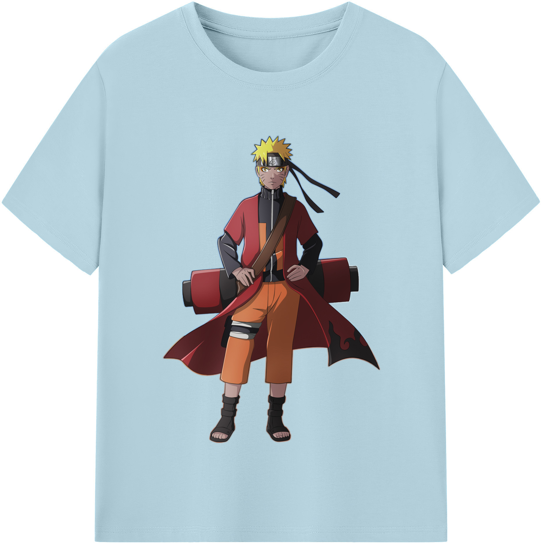 （画像用） NARUTO -ナルト- うずまき ナルト Uzumaki Naruto 綿100％半袖Tシャツ（フロントプリント）